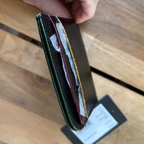 ♠️KATE SPADE nwt New York Devin Black multicolor card holder saffiano leather - Picture 6 of 12